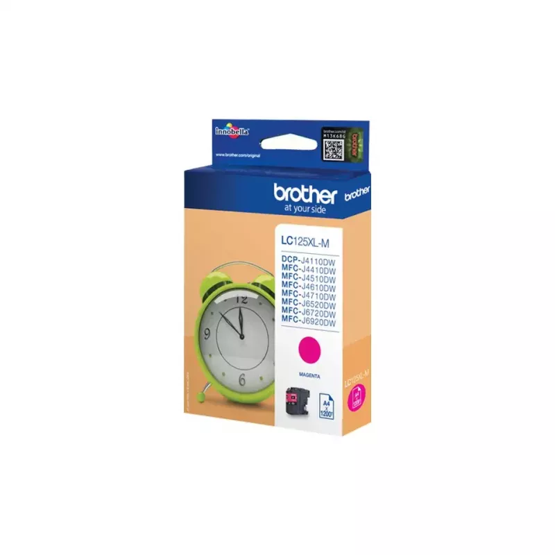 Ink cartridge Brother LC-125XLM, Original Extra (Super) High Yield, Magenta, 1 pc
