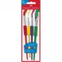 Brush set Faber-Castell Pinsel 4-piece Soft Grip BK — artist brushes, 4 pieces
