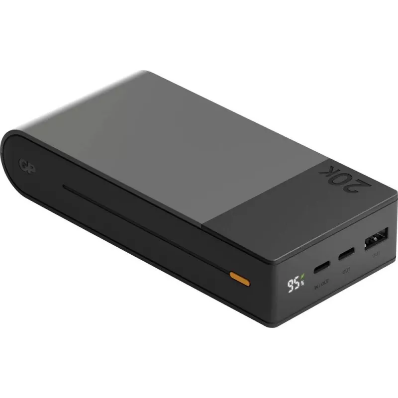 GP Battery GP PowerBank M2+ 20C 20000mAh 2xUSB-C/1xUSB-A black LED-Anz. (GPPBM20CGYMSR287)