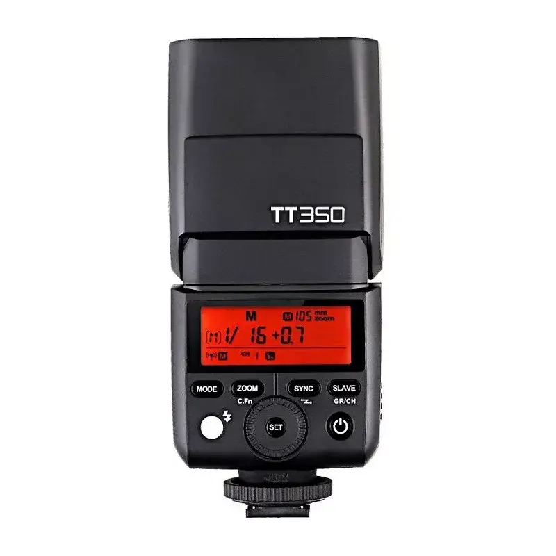 Slave flash Godox TT350F Black 2.2s recycling time AA battery