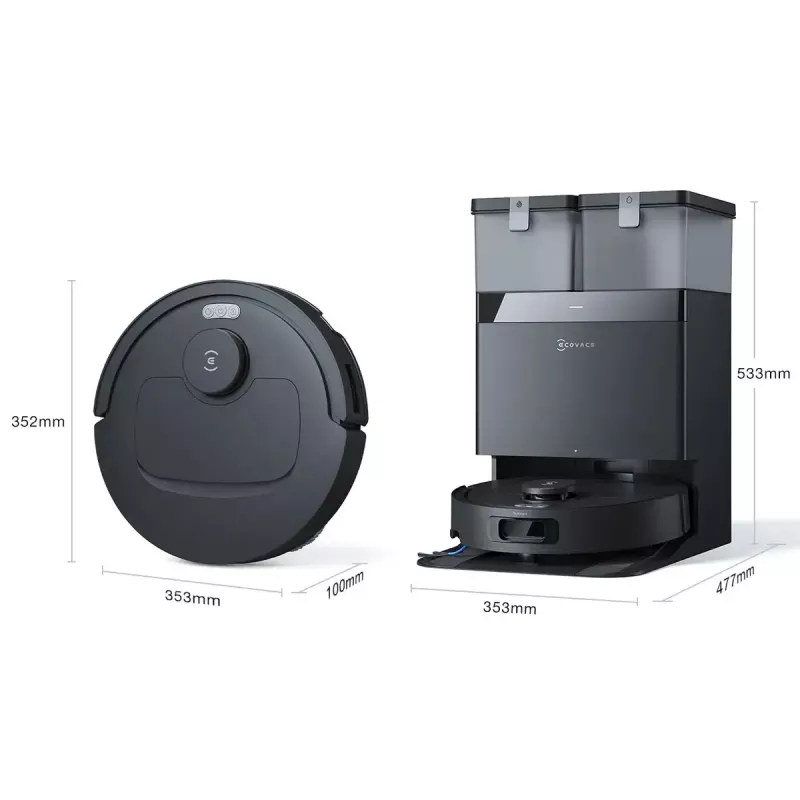 Robot vacuum Ecovacs Deebot T30C Gen 2 with 0.26 L dustbin, Li‑Ion 12V battery, 180 min runtime, Black