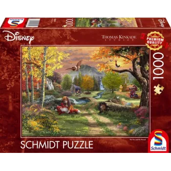 Thomas Kinkade Studios: Disney - The Fox and the Hound, Puzzle 1000 Pieces