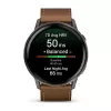 Smartwatch GARMIN Venu 4 45 mm (1.4 inch) AMOLED 454×454 px, Wi‑Fi, GPS, 8 GB, Black case, Brown leather band