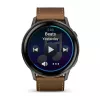 Smartwatch GARMIN Venu 4 45 mm (1.4 inch) AMOLED 454×454 px, Wi‑Fi, GPS, 8 GB, Black case, Brown leather band
