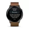 Smartwatch GARMIN Venu 4 45 mm (1.4 inch) AMOLED 454×454 px, Wi‑Fi, GPS, 8 GB, Black case, Brown leather band