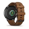 Smartwatch GARMIN Venu 4 45 mm (1.4 inch) AMOLED 454×454 px, Wi‑Fi, GPS, 8 GB, Black case, Brown leather band