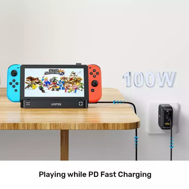 Handheld gaming console dock station Unitek G1002F01 — USB docking connector, black
