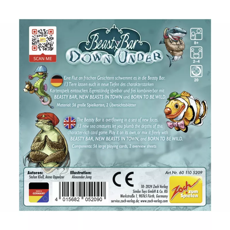 Beasty Bar - Down Under, Card Game