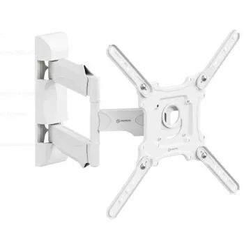 Wall TV bracket ONKRON M4-W for 32 inch–65 inch (81–165 cm), tilting & swiveling, VESA up to 400×400, max load 35 kg, white
