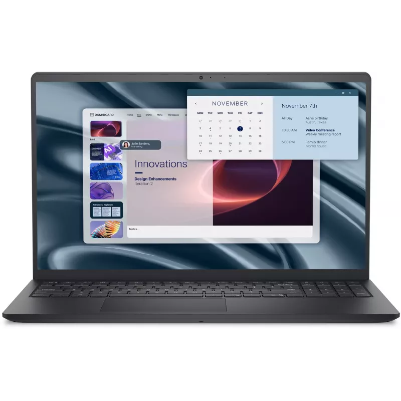 Laptop Dell PV15255 — 15.6 inch Full HD, AMD Ryzen 3 7320U 2.4 GHz, 8 GB LPDDR5, 512 GB SSD, Windows 11 Pro, Black