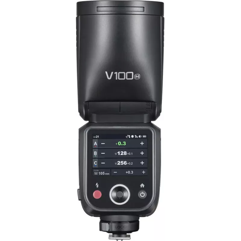 Flash Godox V100‑N for Nikon — Portable TTL Li‑ion Shoe‑Mount Flash