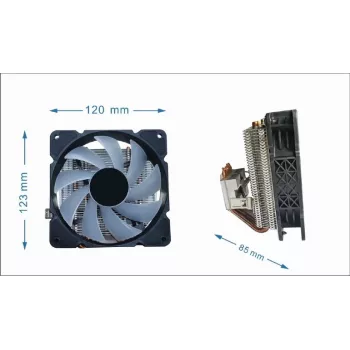 Air cooler Gembird CPU-HURACAN-ARGB-X140 12 cm Black White 800-1600 RPM