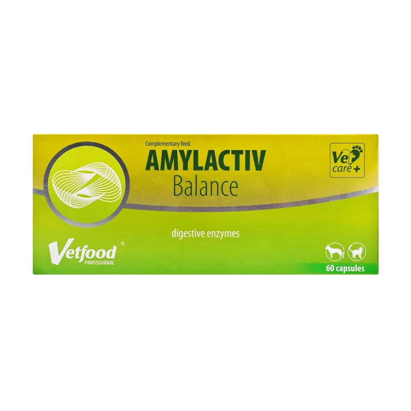 Vetfood Amylactiv Balance digestive support for dogs and cats 60 capsules