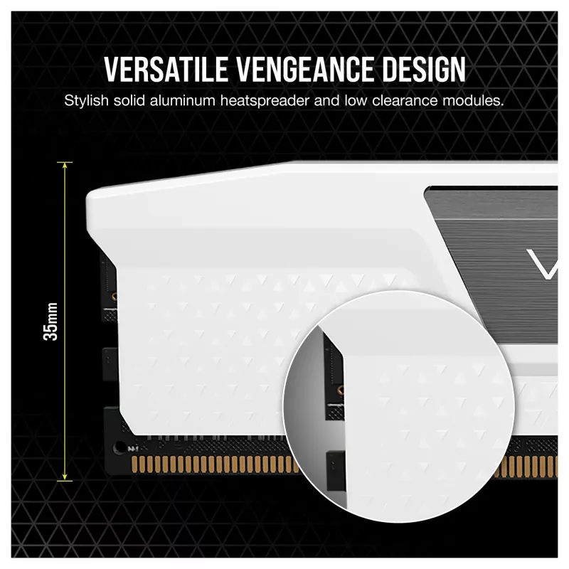 Corsair Vengeance 32GB (2x16GB) DDR5 6400MHz CL36 Desktop Memory Kit - White