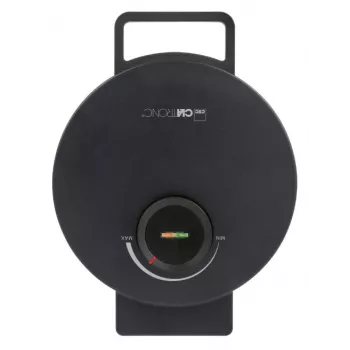 Waffle maker CLATRONIC WA 3832 — 1 circular waffle, 1200 W, 20 cm plates, black