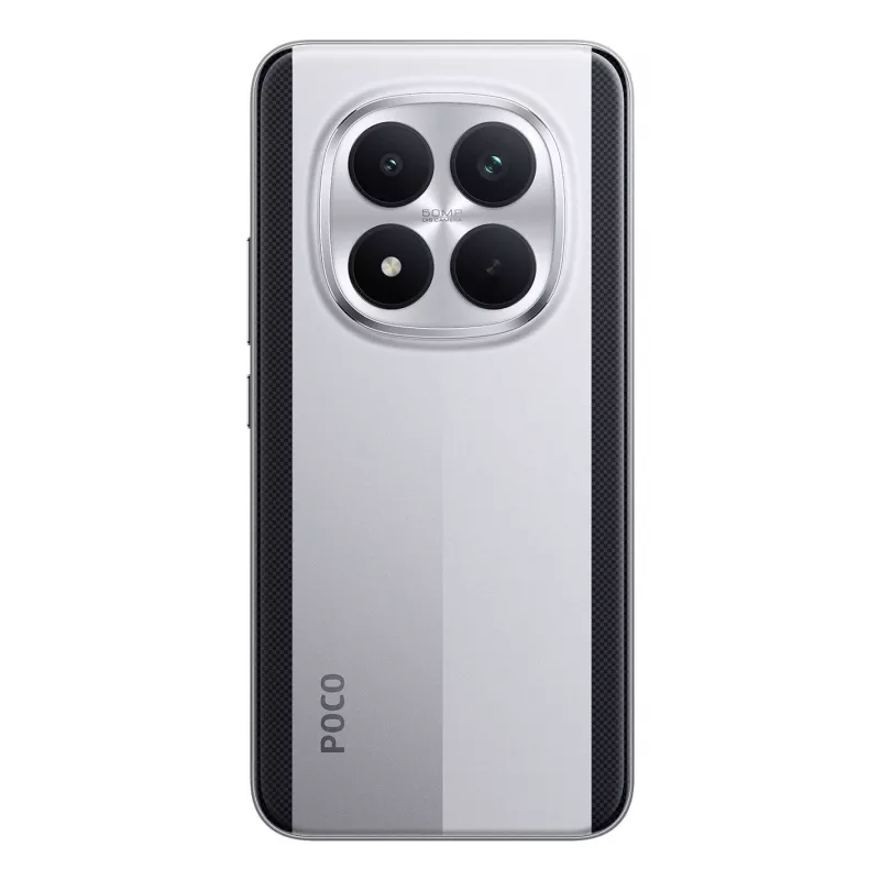 Smartphone POCO M8 Pro 5G — POCO brand, 8 GB RAM, 256 GB storage, silver