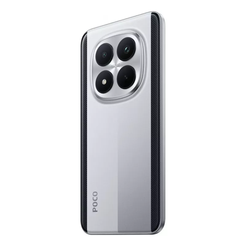 Smartphone POCO M8 Pro 5G — POCO brand, 8 GB RAM, 256 GB storage, silver