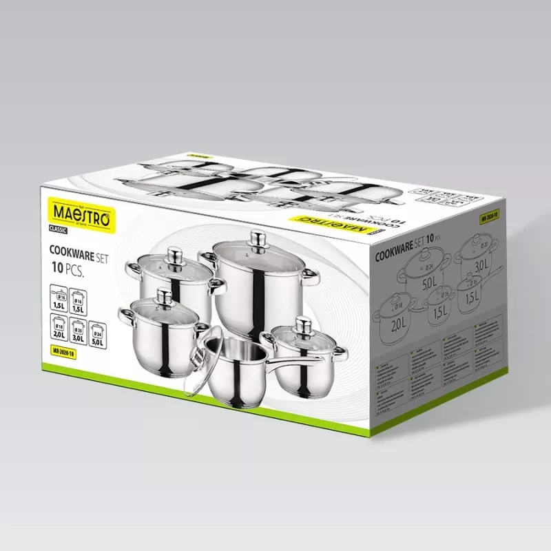 Cookware set Maestro MR-2020-10 — 10-piece pot and pan set