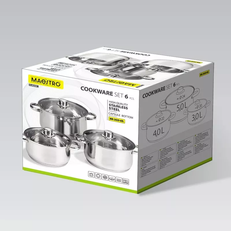 Cookware set Maestro MR-2020-6XL — 6-piece pot set