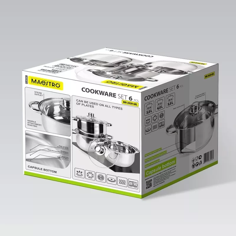 Cookware set Maestro MR-2020-6XL — 6-piece pot set
