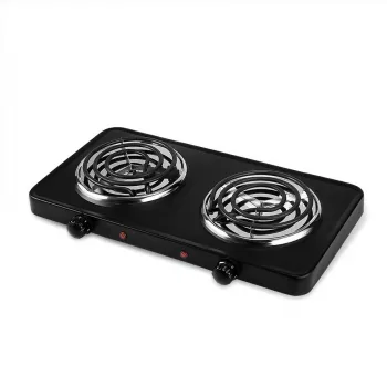 Maestro MR-770-2 Electric Double Hot Plate, 2000W, Cast Iron Plates, Rotary Controls, White