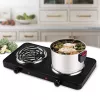 Maestro MR-770-2 Electric Double Hot Plate, 2000W, Cast Iron Plates, Rotary Controls, White