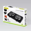 Maestro MR-770-2 Electric Double Hot Plate, 2000W, Cast Iron Plates, Rotary Controls, White