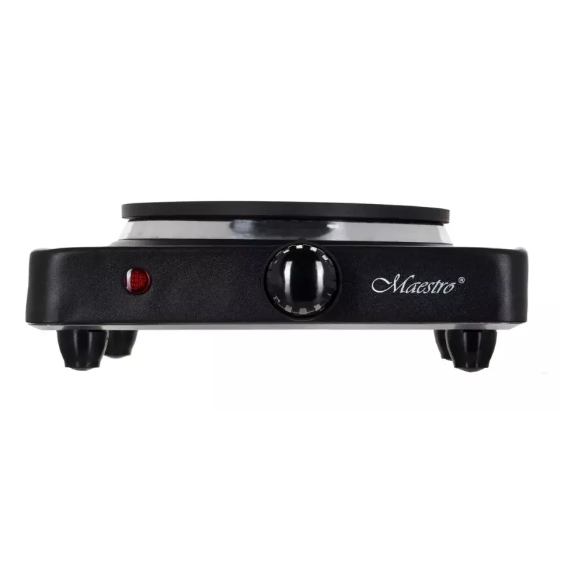 Maestro MR-771-1 Single Burner Electric Hotplate, 1500W, Cast Iron Plate, Black