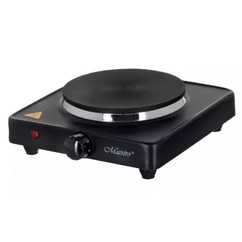 Maestro MR-771-1 Single Burner Electric Hotplate, 1500W, Cast Iron Plate, Black