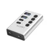 Hub USB3.2 Gen1, 4 ports , USB-A/C, on/off Switch