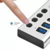 Hub USB3.2 Gen1, 4 ports , USB-A/C, on/off Switch