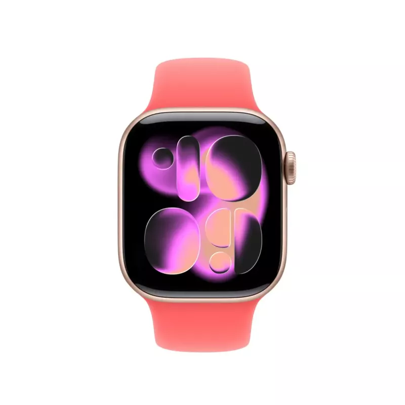 Sport Band for Apple Watch 42mm — Bright Guava (S/M), wrist 130–180 mm
