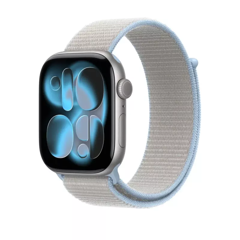 Band — Apple Sport Loop for 46mm Apple Watch, Blue Mist (grey), single pack