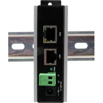 Ethernet PoE Gigabit Injector Exsys EX-6007POE-WT — 1×Gigabit RJ45, PoE, 12–24V terminal block