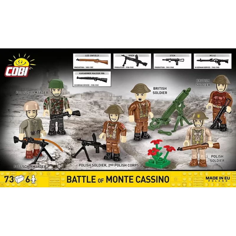 Construction Set Cobi Blocks Battle of Monte Cassino COBI-2063 Historical Military Diorama