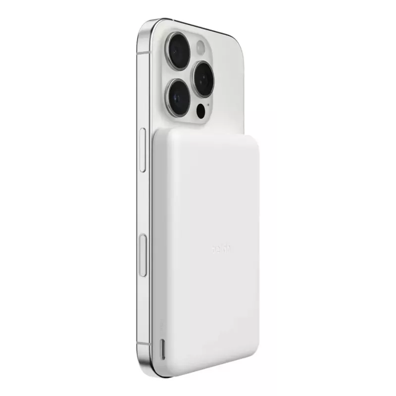 Power bank Belkin BPD010hqWH 5000 mAh, wireless charging 7.5 W, USB-C, white