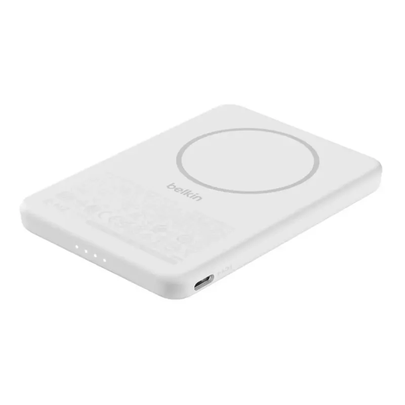 Power bank Belkin BPD010hqWH 5000 mAh, wireless charging 7.5 W, USB-C, white