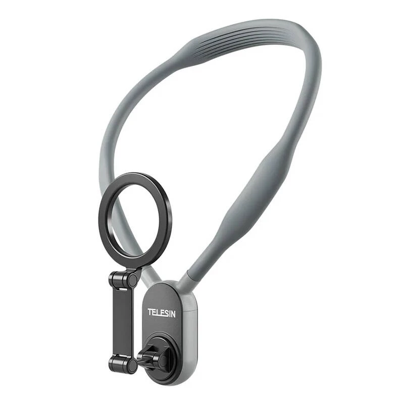 Telesin Magnetic Neck Mount MNM-002 for iPhone (12–16) — Adjustable Angle, Lightweight