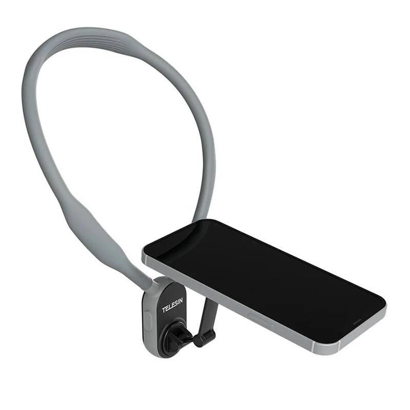 Telesin Magnetic Neck Mount MNM-002 for iPhone (12–16) — Adjustable Angle, Lightweight