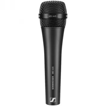 Dynamic Supercardioid Microphone Sennheiser MD 445 – professional vocal/instrument mic, heavy-duty metal body