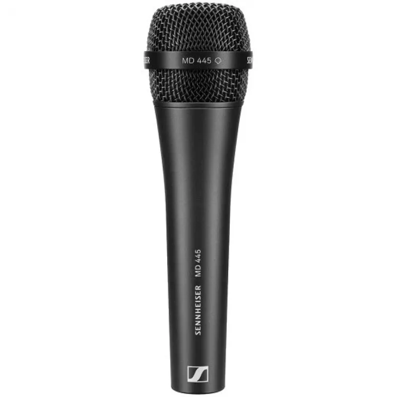 Dynamic Supercardioid Microphone Sennheiser MD 445 – professional vocal/instrument mic, heavy-duty metal body