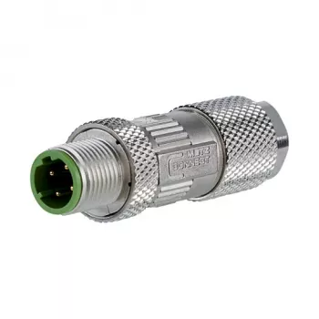 METZ CONNECT M12 Plug D-kodiert IP67 Cat. 5 feldkonfektionierbar straight