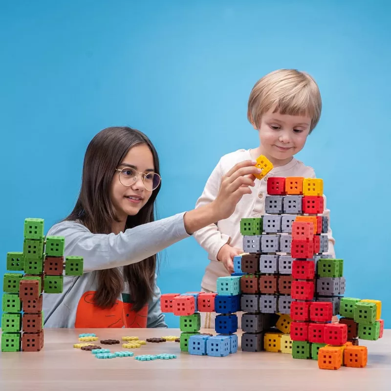 Construction blocks Marioinex Mini Waffle model 908204 — 142 pieces set