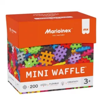 Construction blocks Marioinex Mini Waffle 200 pieces — plastic interlocking building set