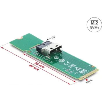 Converter M.2 Key M to 1× SFF-8654 4i DELOCK 64361