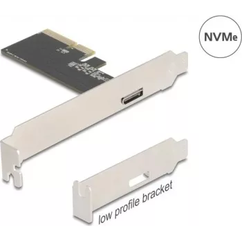 DELOCK PCI Express x4 to 1x external OCuLink (SFF-8612) adapter card, low-profile