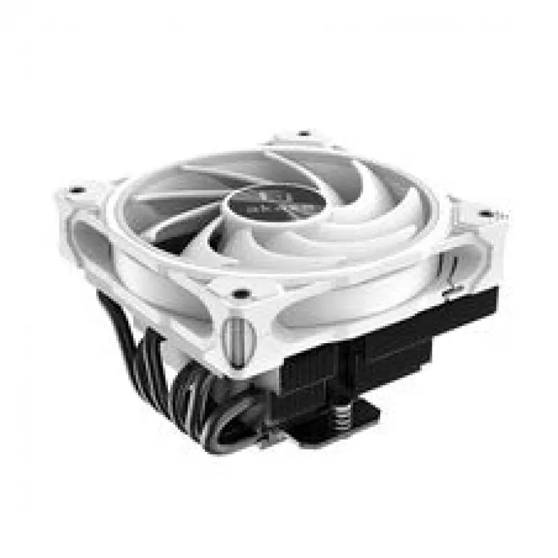 CPU cooler Akasa SOHO H6L RGB white — low-profile heatsink with RGB fan, compatible with mini-ITX compact systems