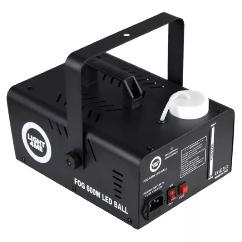 LIGHT4ME FOG 600W LED BALL - Smoke/Fog Machine smoke illumination effect/disco ball, Wireless Remote