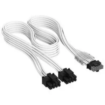Corsair Premium Sleeved 2x 8-Pin to 12V-2x6-Cable, for Type-4-Power Supply - White