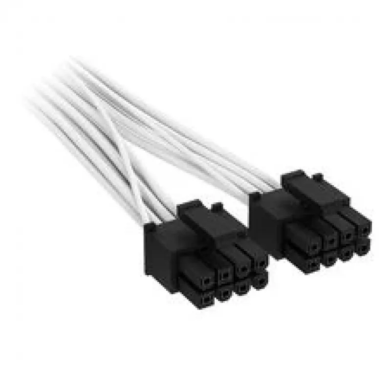 Corsair Premium Sleeved 2x 8-Pin to 12V-2x6-Cable, for Type-4-Power Supply - White
